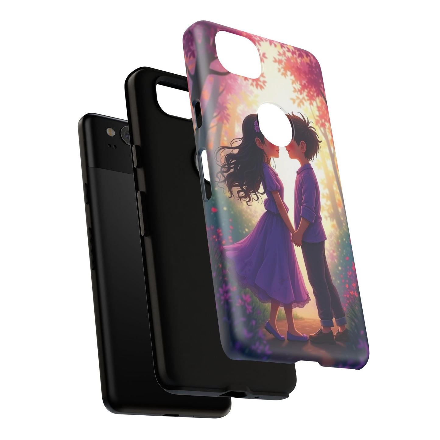Romantic Phone Case - Cute Couple in Nature Design