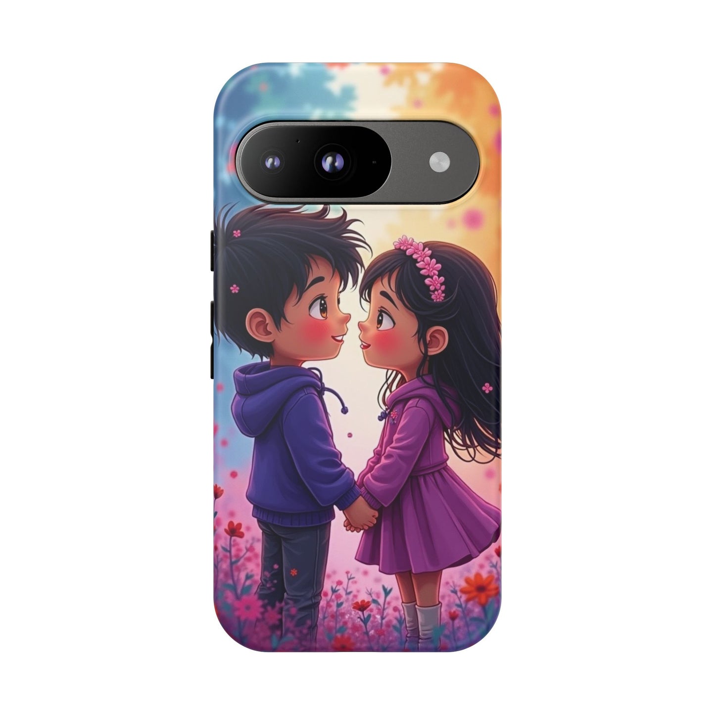 Cute Couple Phone Case - Tough Cases with Romantic Design for Kids and Teens