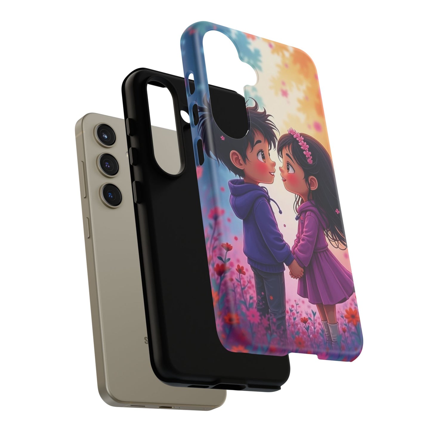 Cute Couple Phone Case - Tough Cases with Romantic Design for Kids and Teens