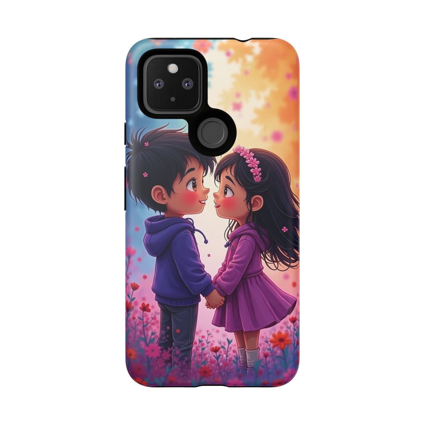 Cute Couple Phone Case - Tough Cases with Romantic Design for Kids and Teens