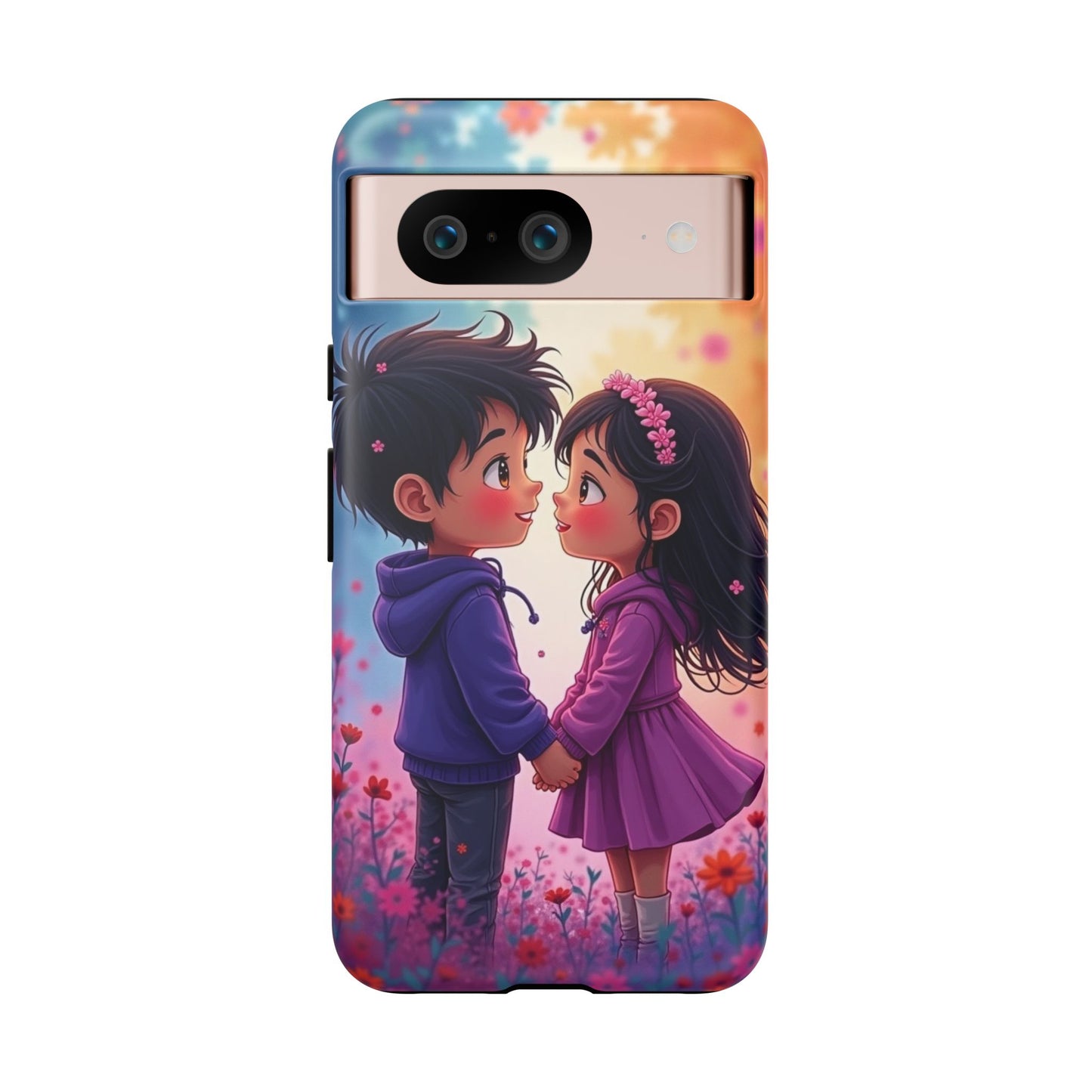 Cute Couple Phone Case - Tough Cases with Romantic Design for Kids and Teens