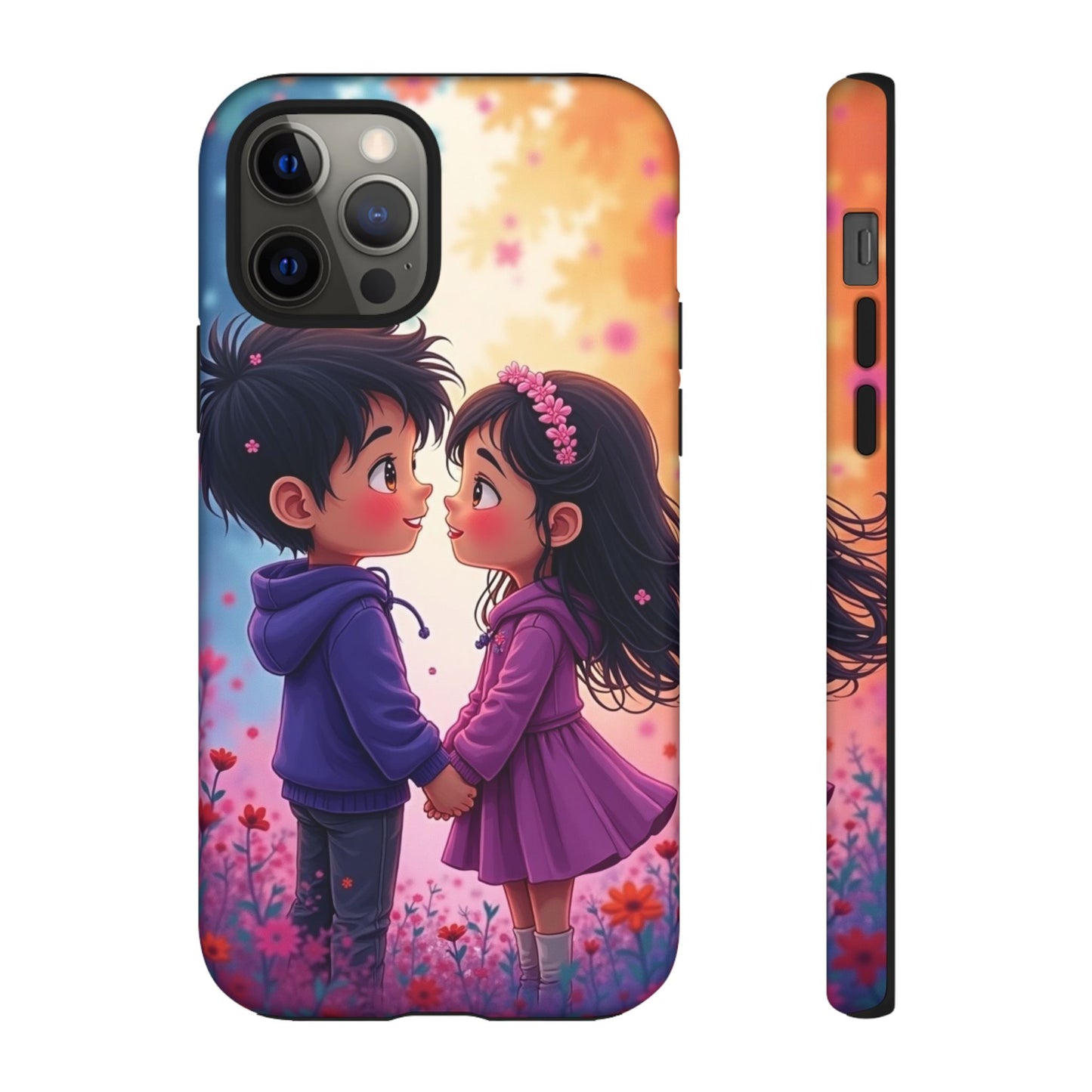 Cute Couple Phone Case - Tough Cases with Romantic Design for Kids and Teens