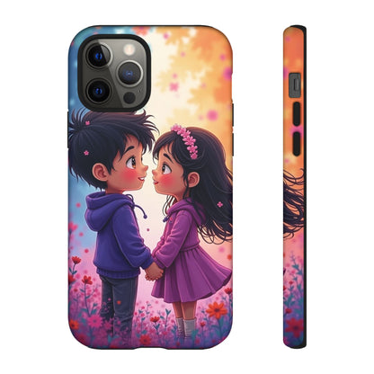 Cute Couple Phone Case - Tough Cases with Romantic Design for Kids and Teens