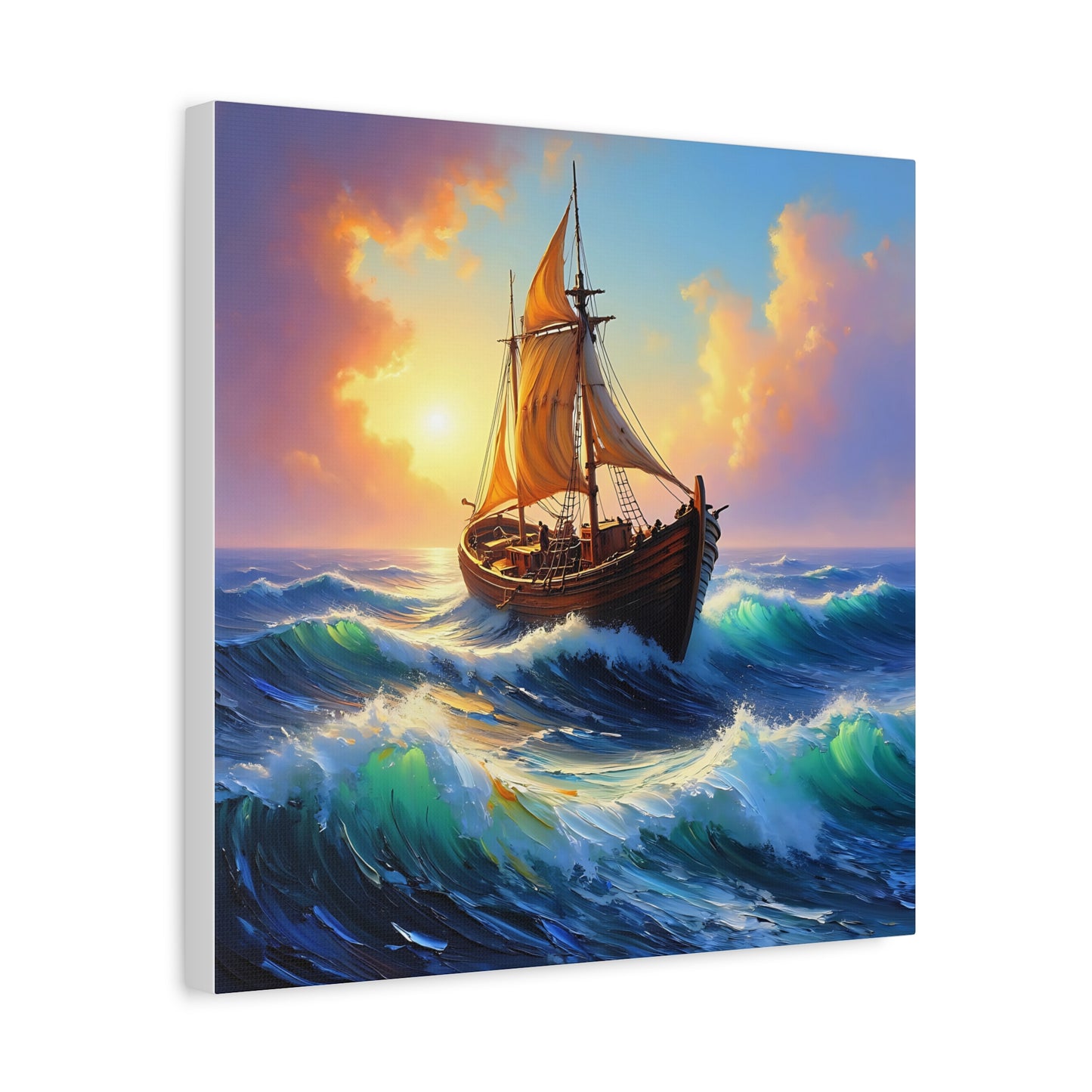 Nautical Canvas Wall Art, Seascape Decor, Sailing Ship Print, Ocean Home Decor, Coastal Living, Maritime Artwork, Gift for Sailors
