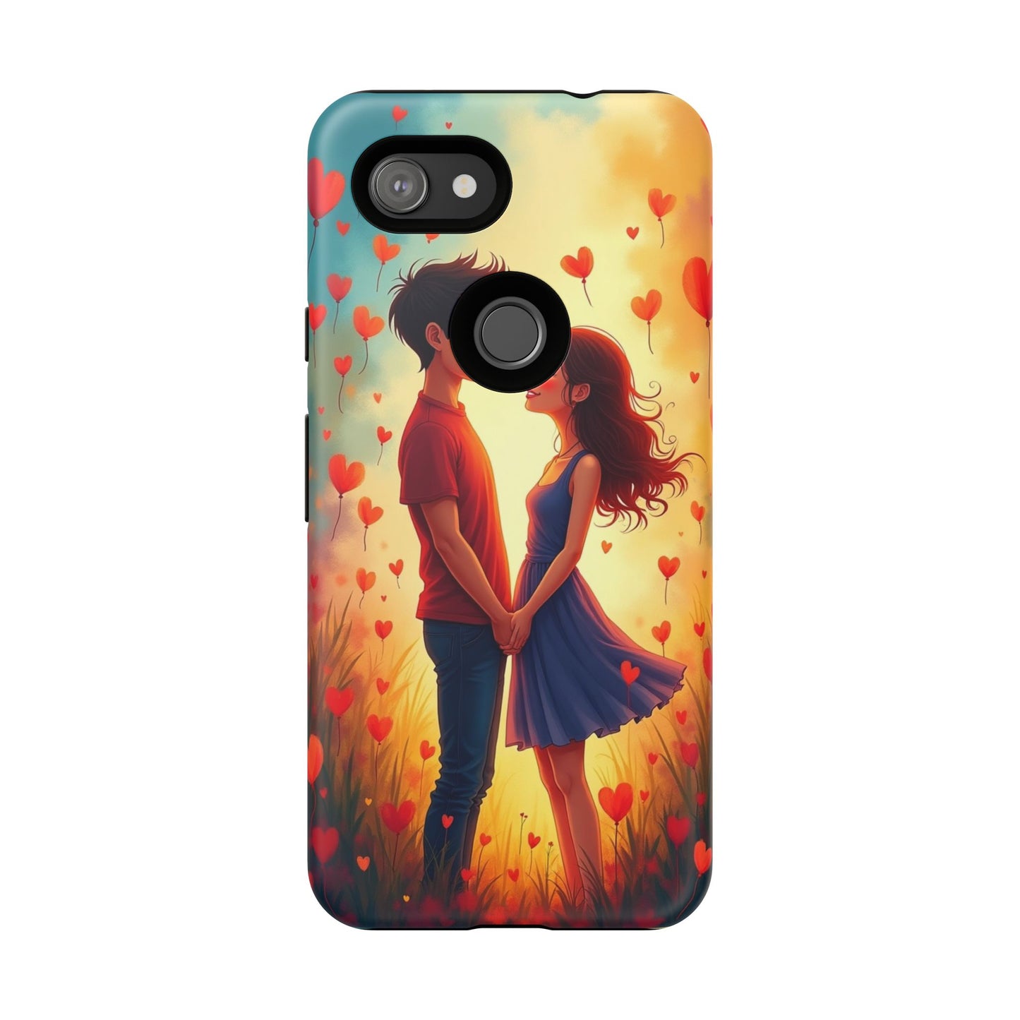 Romantic Phone Case with Heart Design for Couples