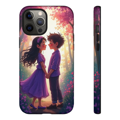 Romantic Phone Case - Cute Couple in Nature Design