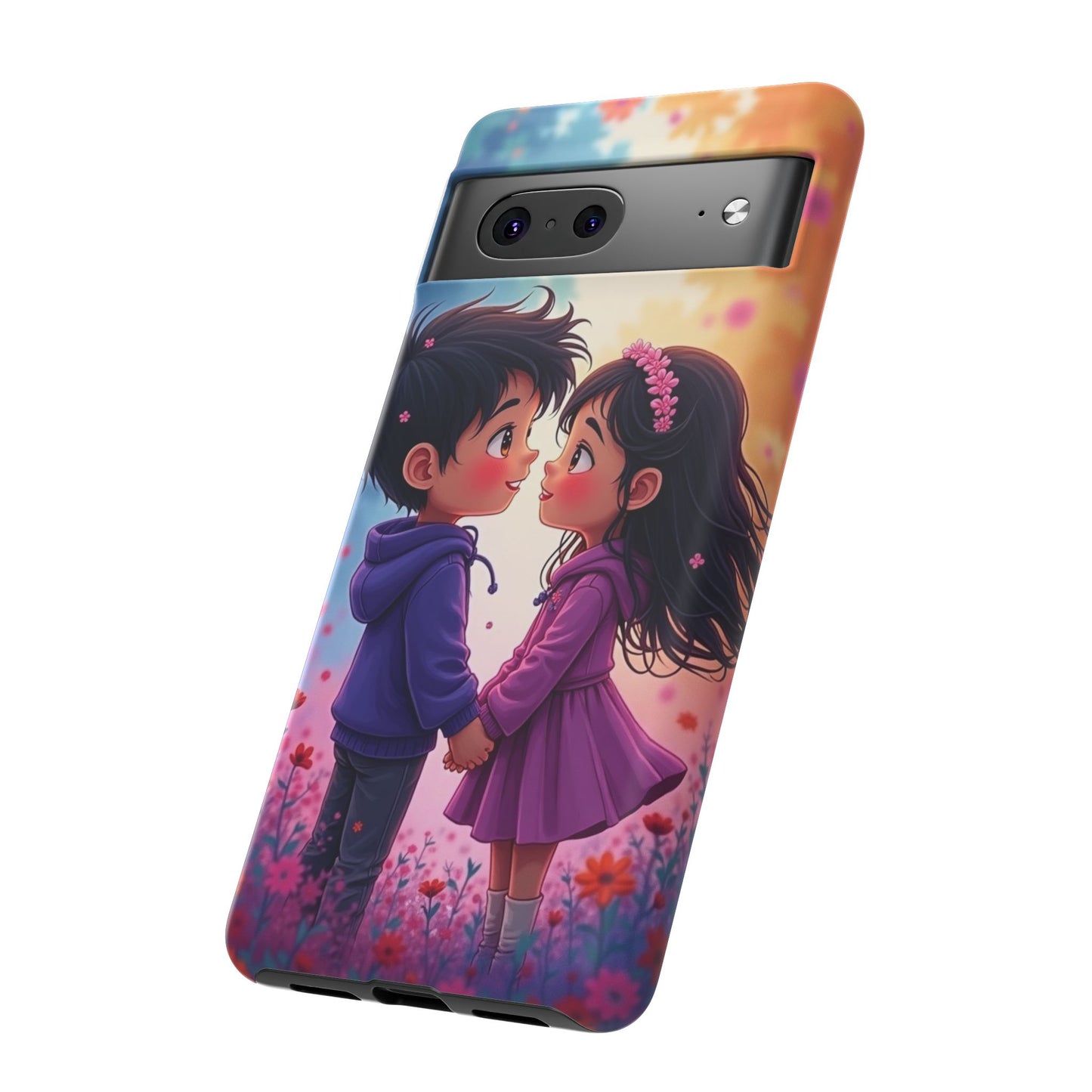 Cute Couple Phone Case - Tough Cases with Romantic Design for Kids and Teens