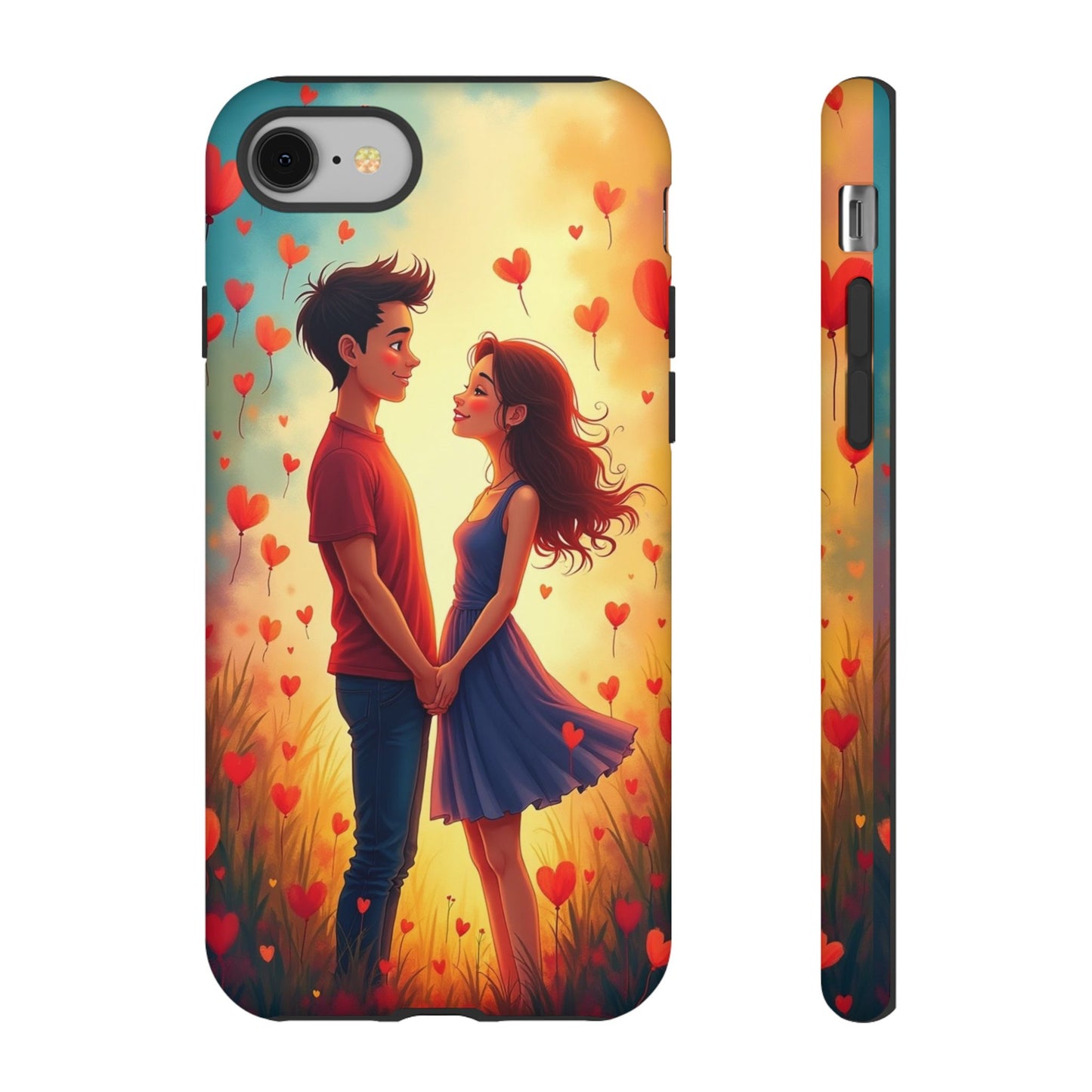 Romantic Phone Case with Heart Design for Couples