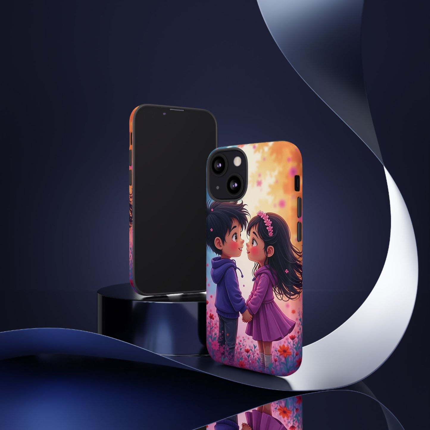 Cute Couple Phone Case - Tough Cases with Romantic Design for Kids and Teens