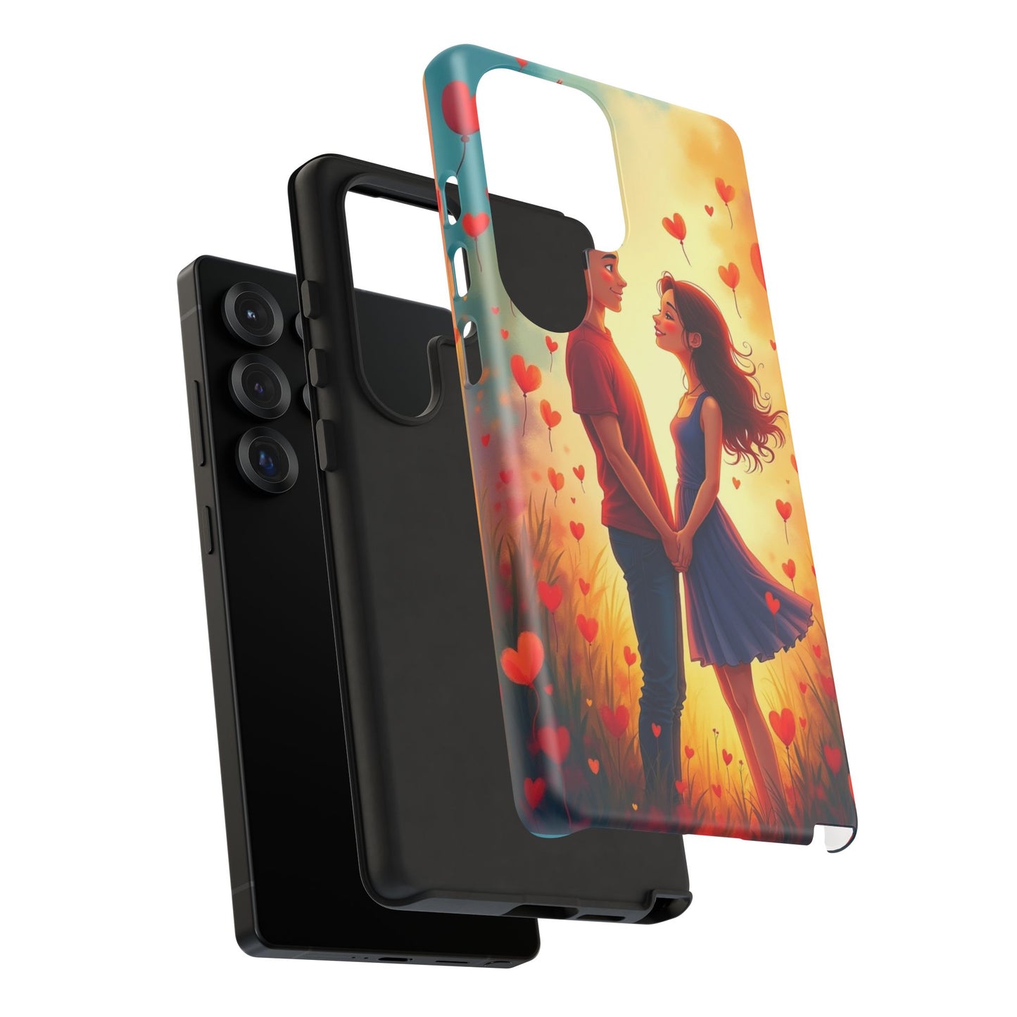 Romantic Phone Case with Heart Design for Couples