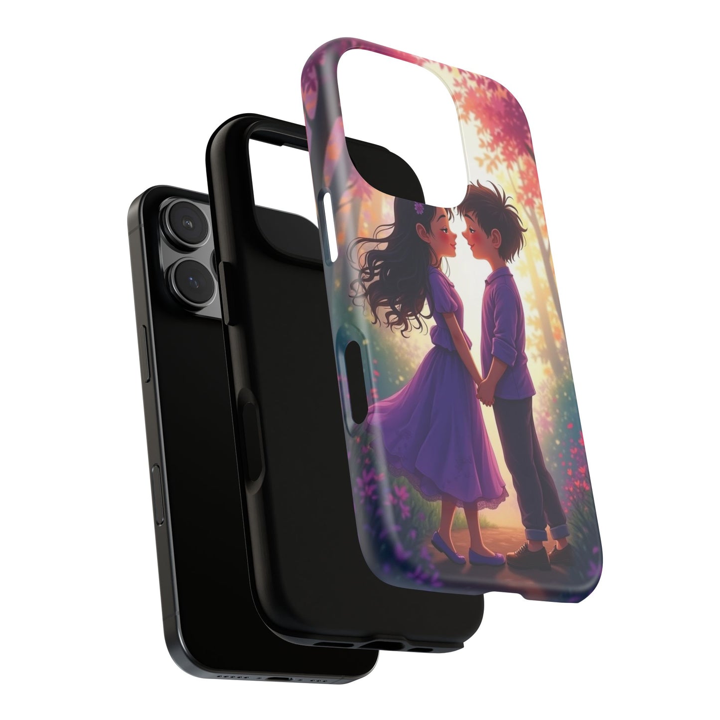 Romantic Phone Case - Cute Couple in Nature Design