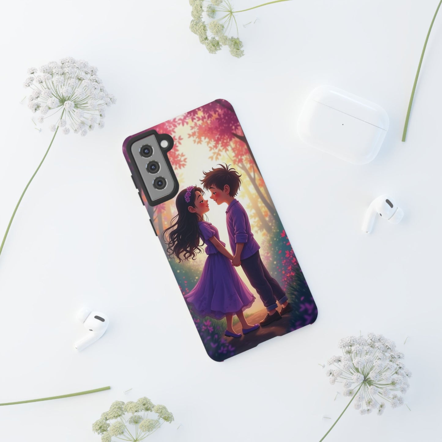 Romantic Phone Case - Cute Couple in Nature Design