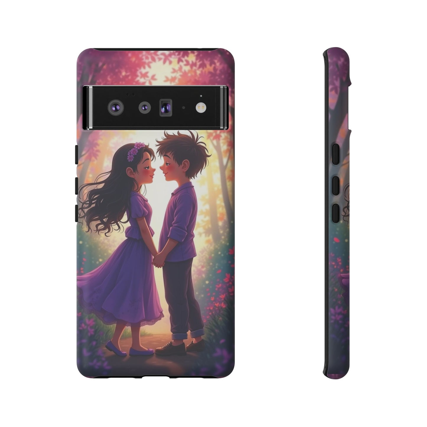 Romantic Phone Case - Cute Couple in Nature Design