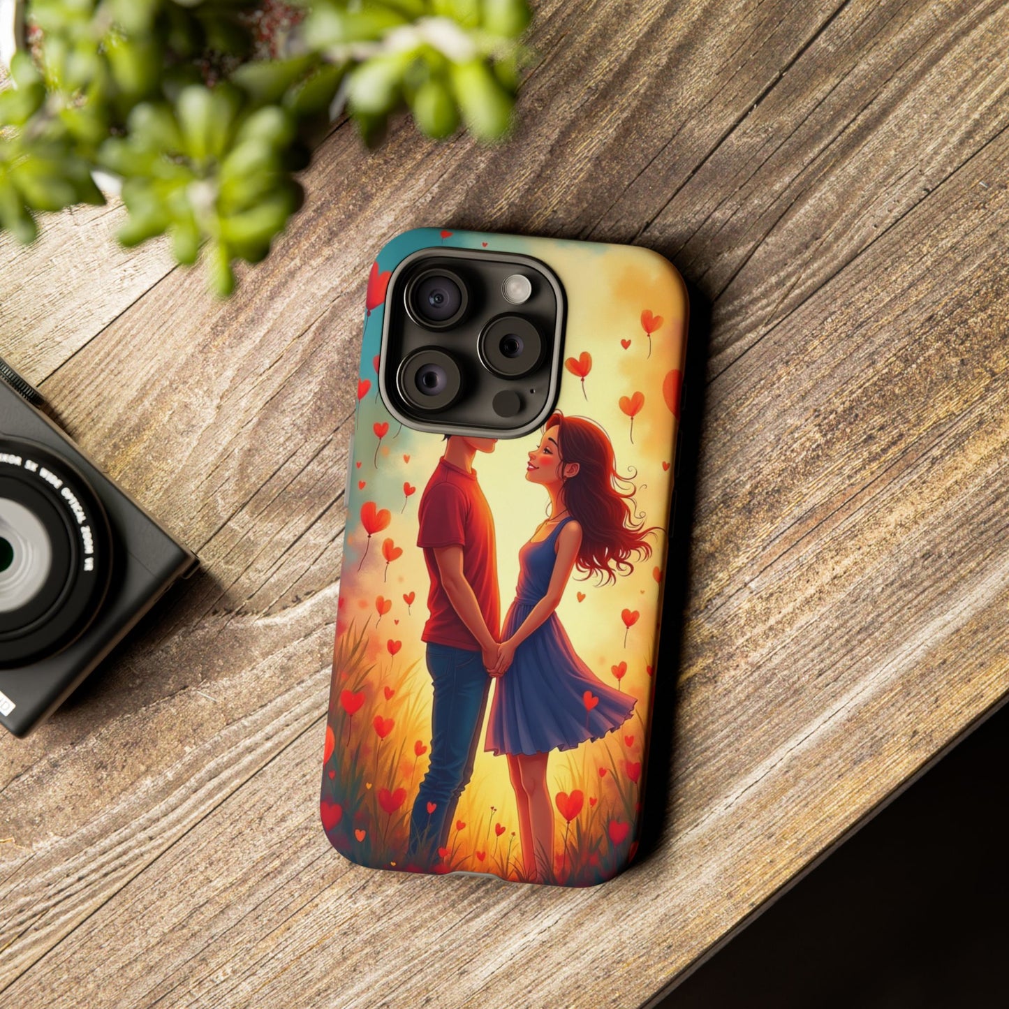 Romantic Phone Case with Heart Design for Couples