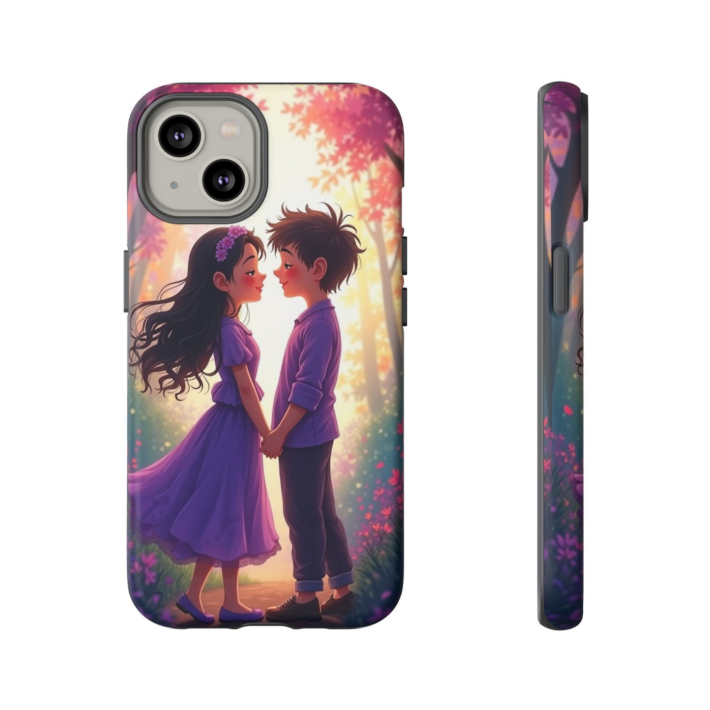 Romantic Phone Case - Cute Couple in Nature Design