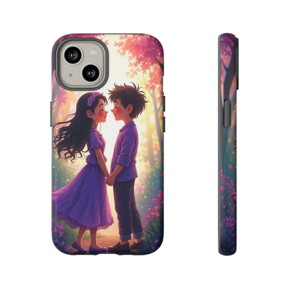 Romantic Phone Case - Cute Couple in Nature Design