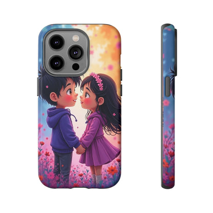 Cute Couple Phone Case - Tough Cases with Romantic Design for Kids and Teens