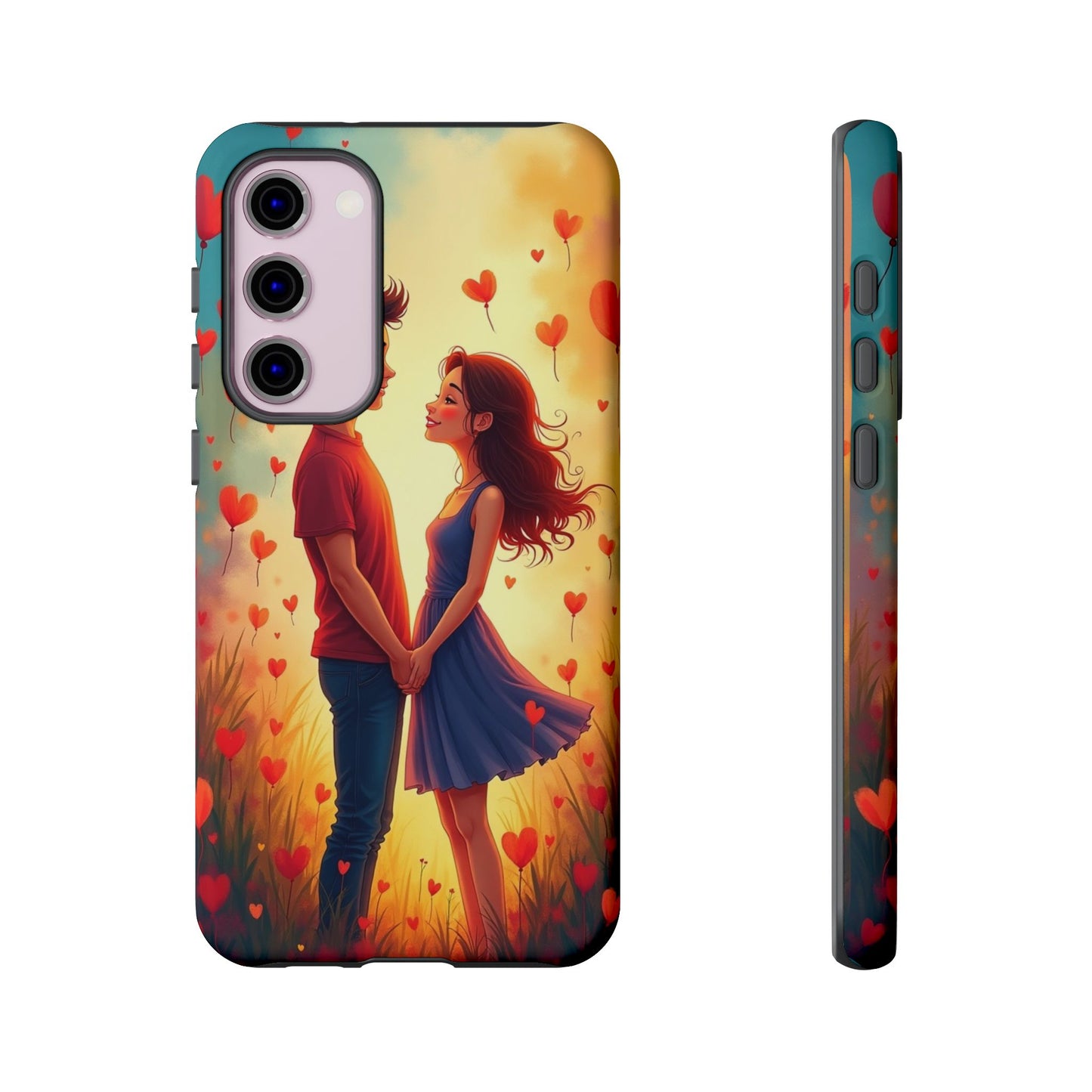 Romantic Phone Case with Heart Design for Couples