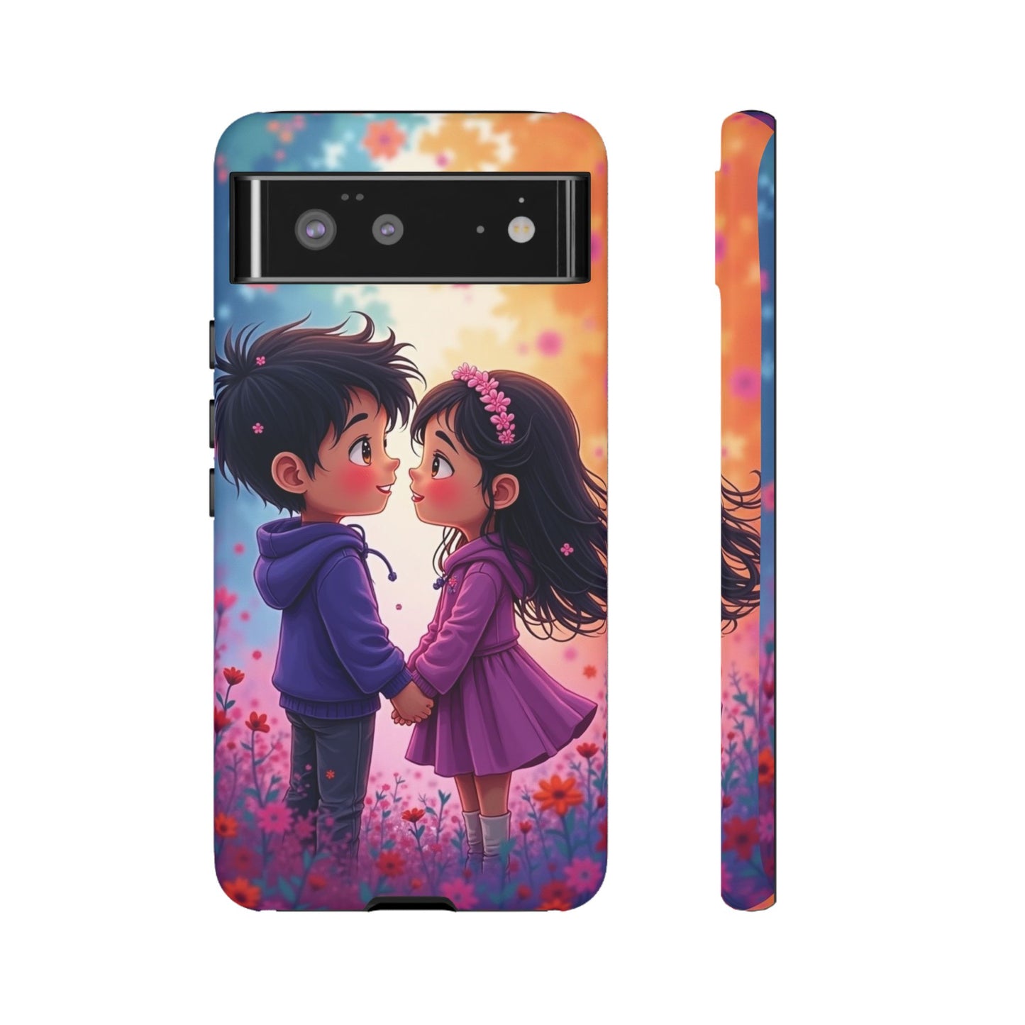 Cute Couple Phone Case - Tough Cases with Romantic Design for Kids and Teens