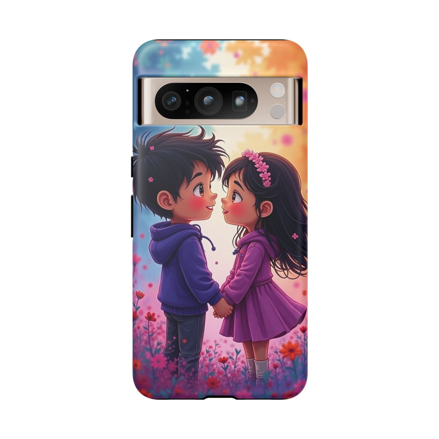 Cute Couple Phone Case - Tough Cases with Romantic Design for Kids and Teens