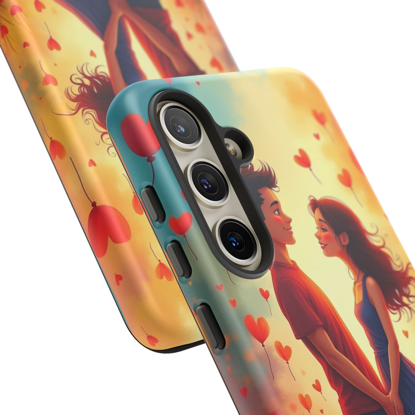 Romantic Phone Case with Heart Design for Couples