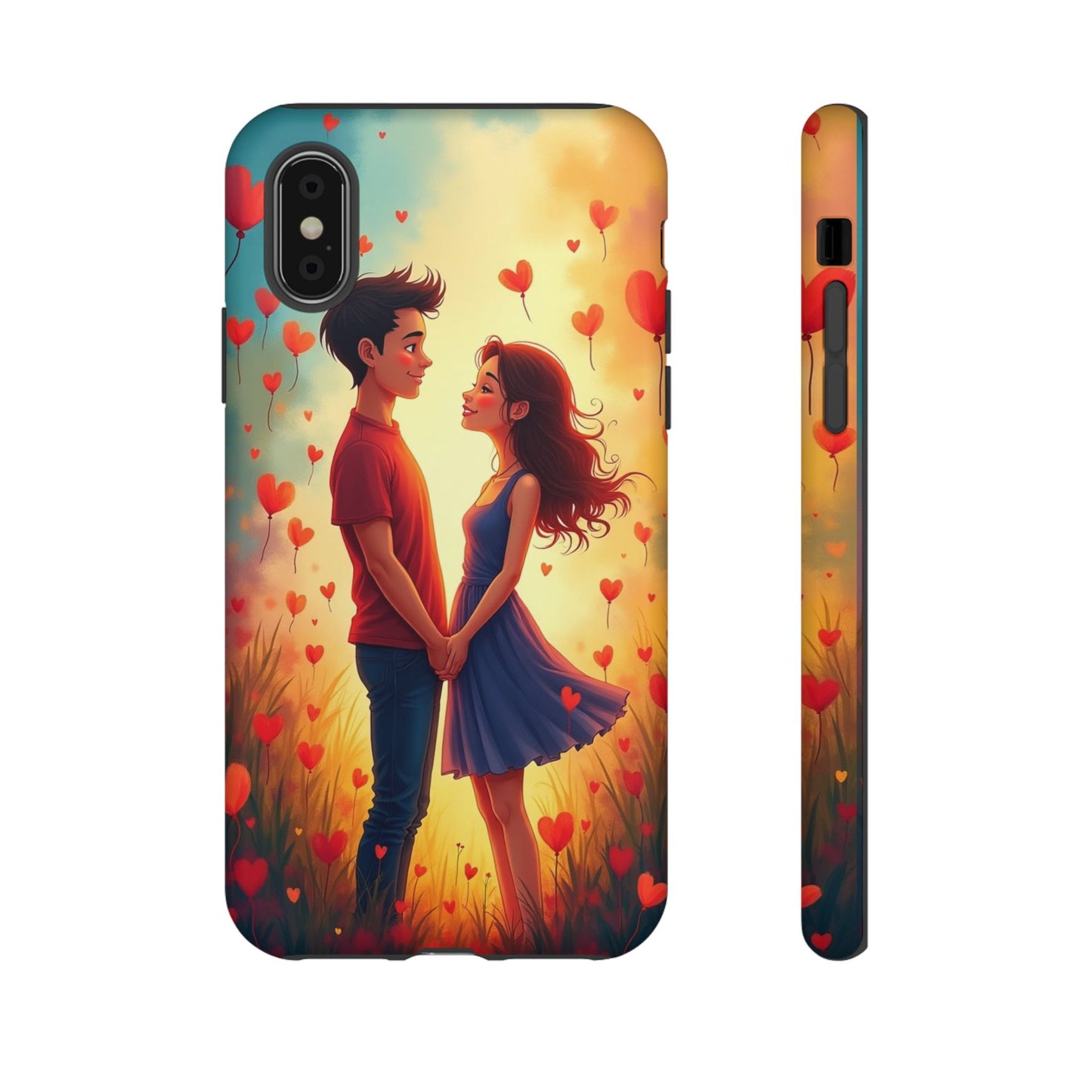 Romantic Phone Case with Heart Design for Couples