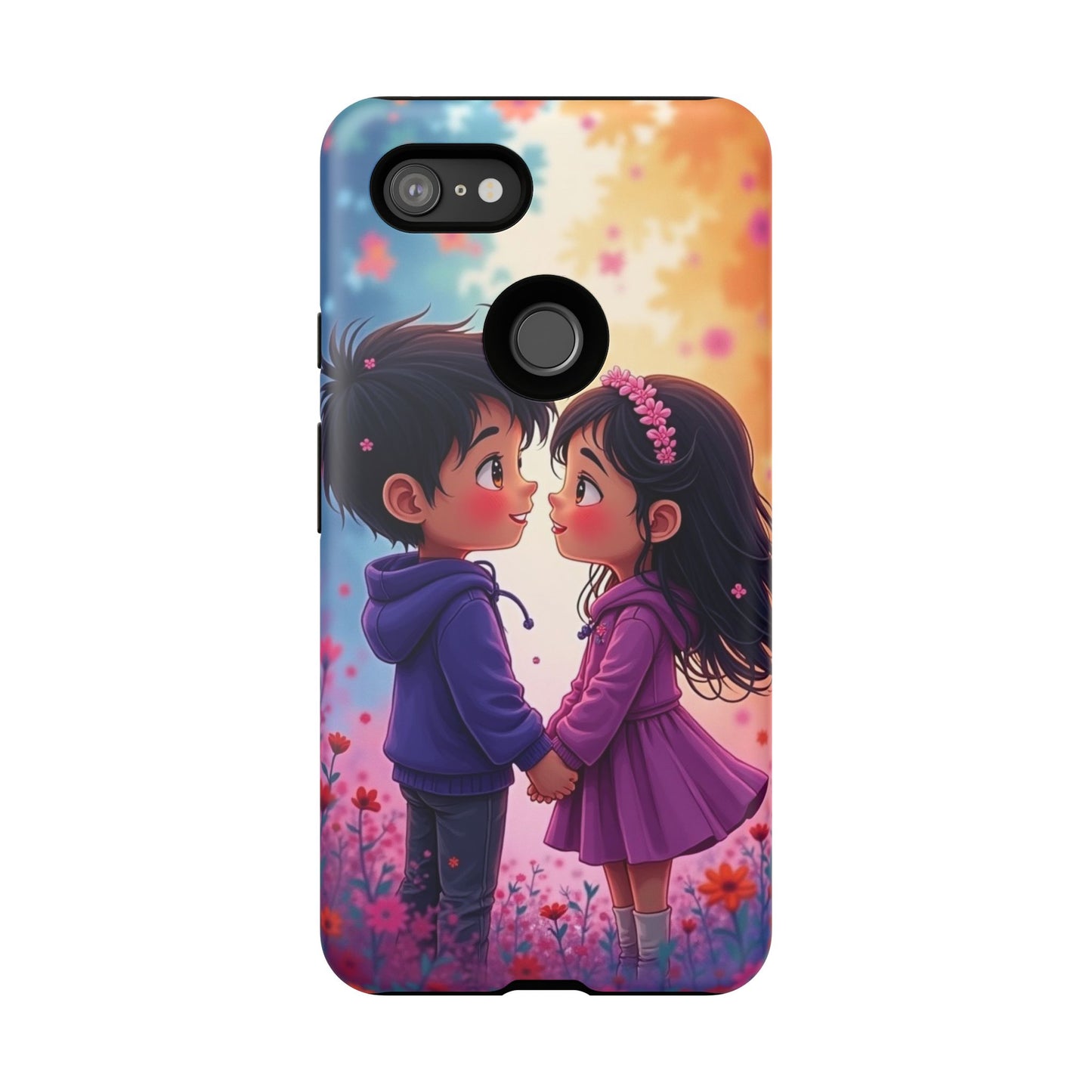 Cute Couple Phone Case - Tough Cases with Romantic Design for Kids and Teens