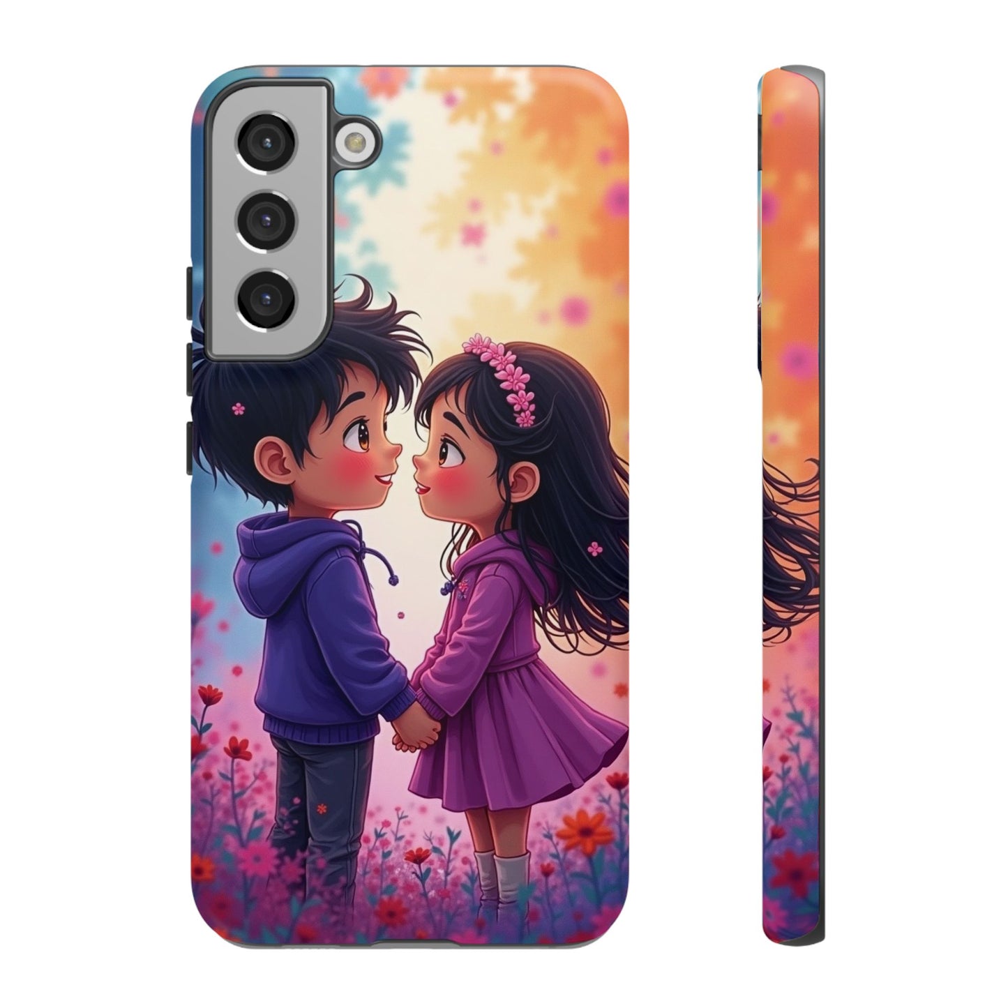 Cute Couple Phone Case - Tough Cases with Romantic Design for Kids and Teens