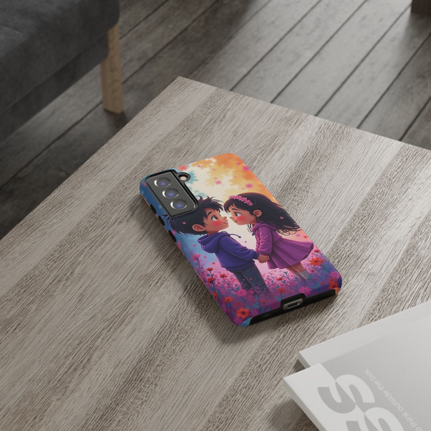 Cute Couple Phone Case - Tough Cases with Romantic Design for Kids and Teens