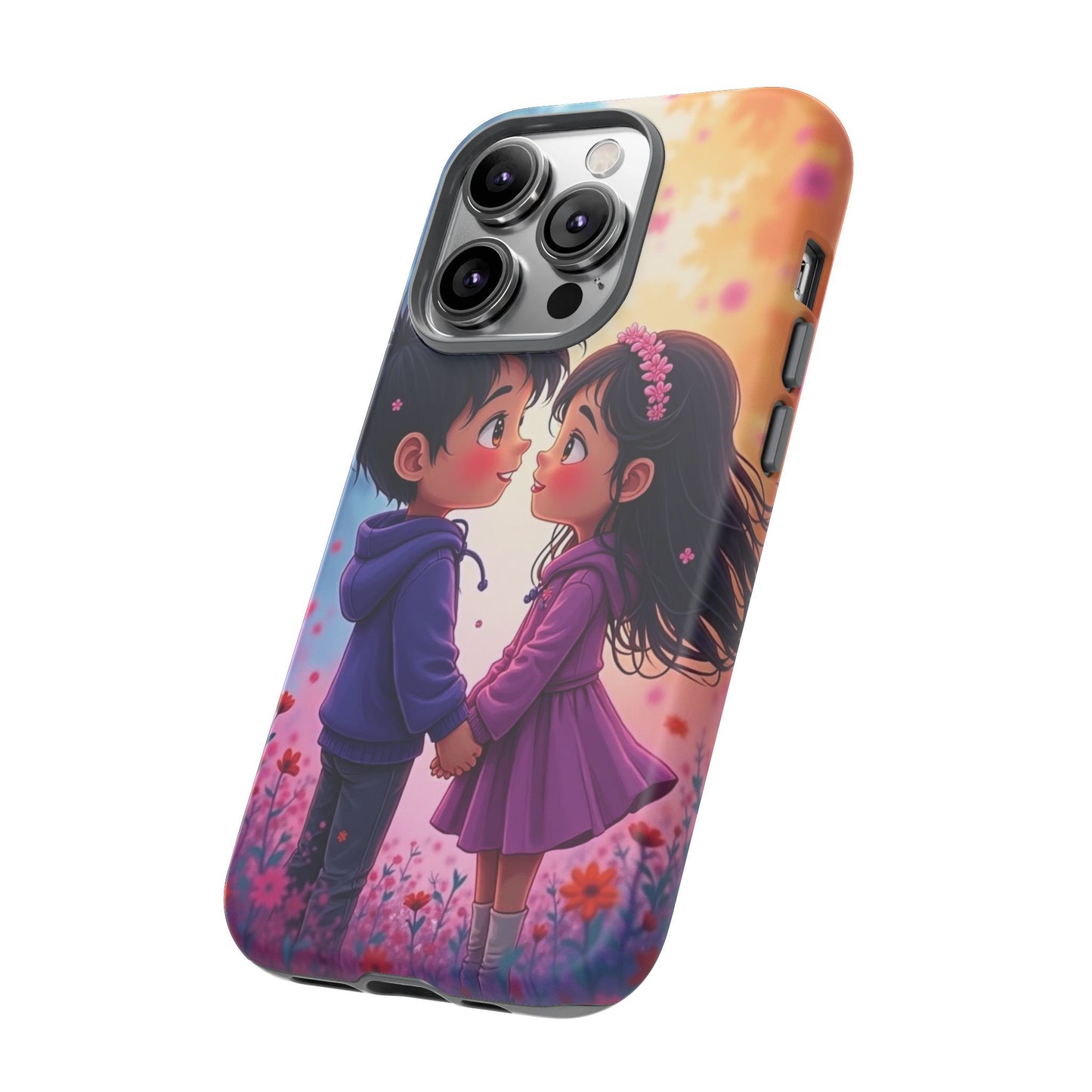 Cute Couple Phone Case - Tough Cases with Romantic Design for Kids and Teens