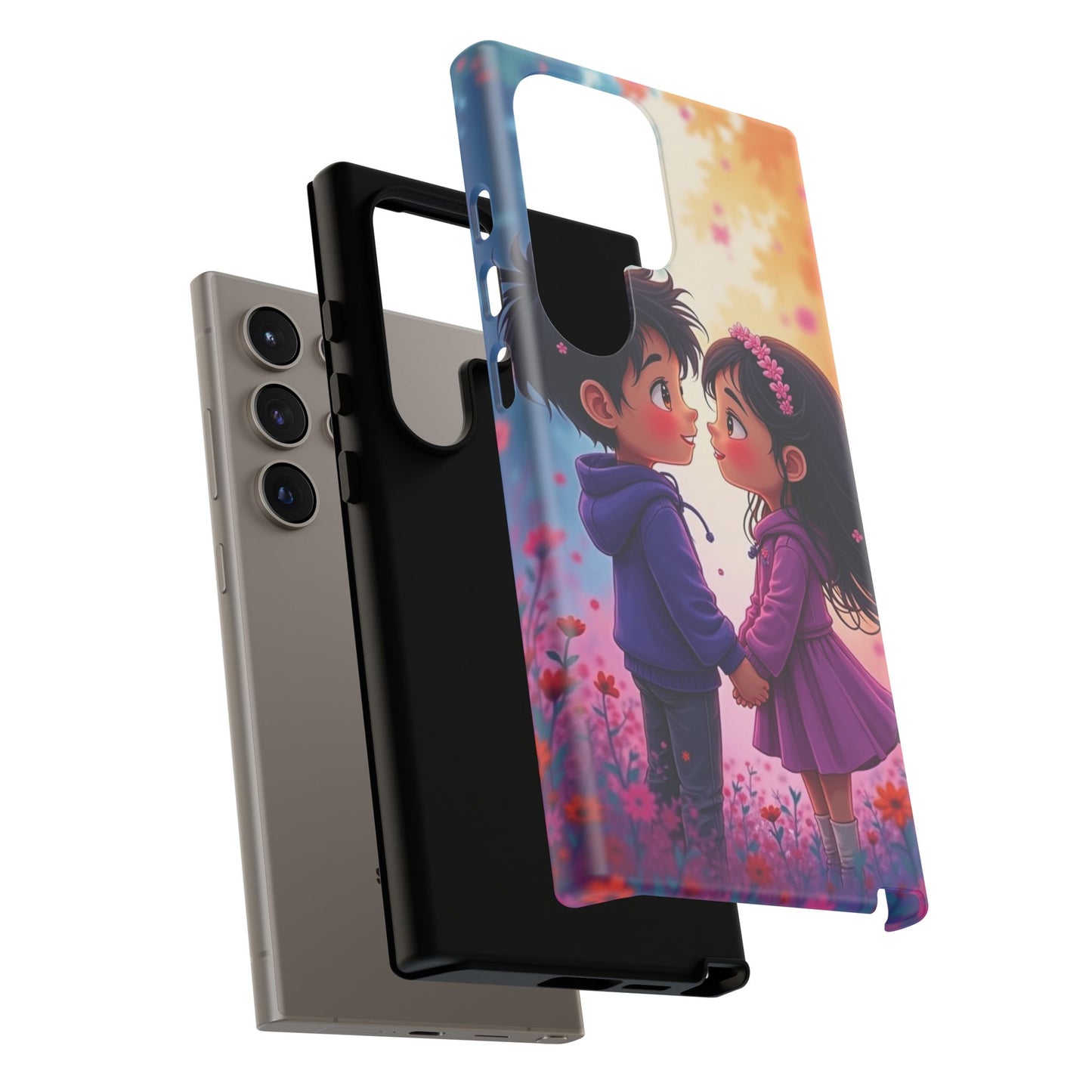 Cute Couple Phone Case - Tough Cases with Romantic Design for Kids and Teens