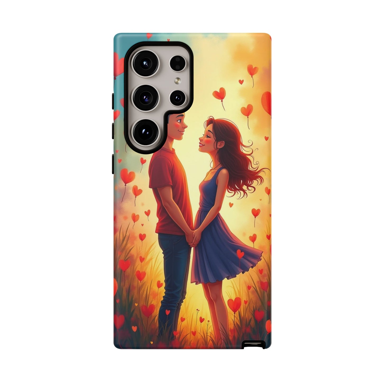 Romantic Phone Case with Heart Design for Couples
