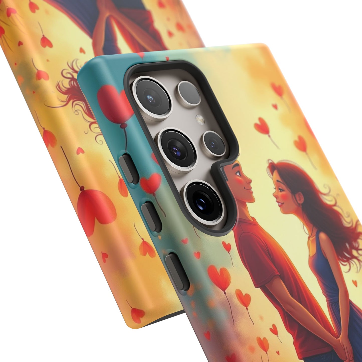 Romantic Phone Case with Heart Design for Couples