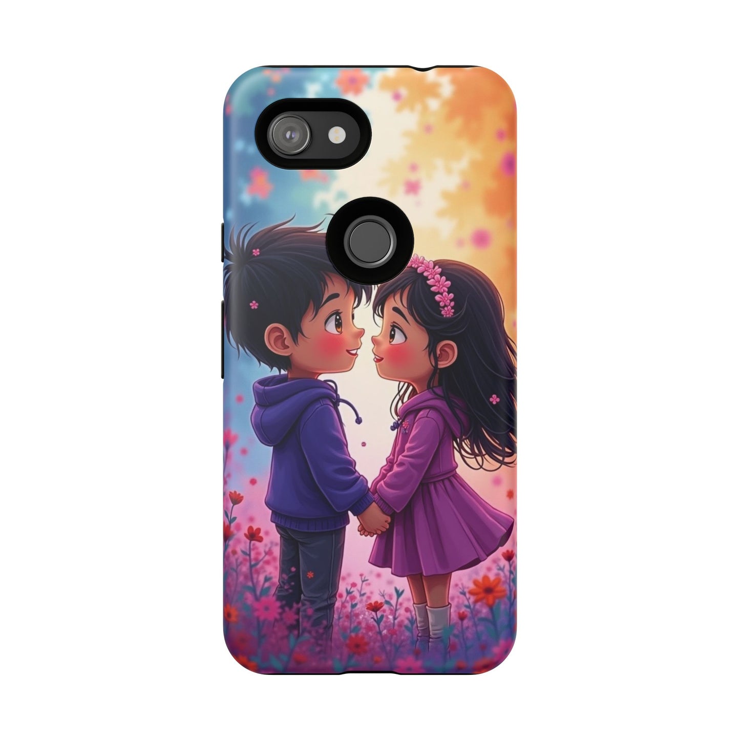 Cute Couple Phone Case - Tough Cases with Romantic Design for Kids and Teens