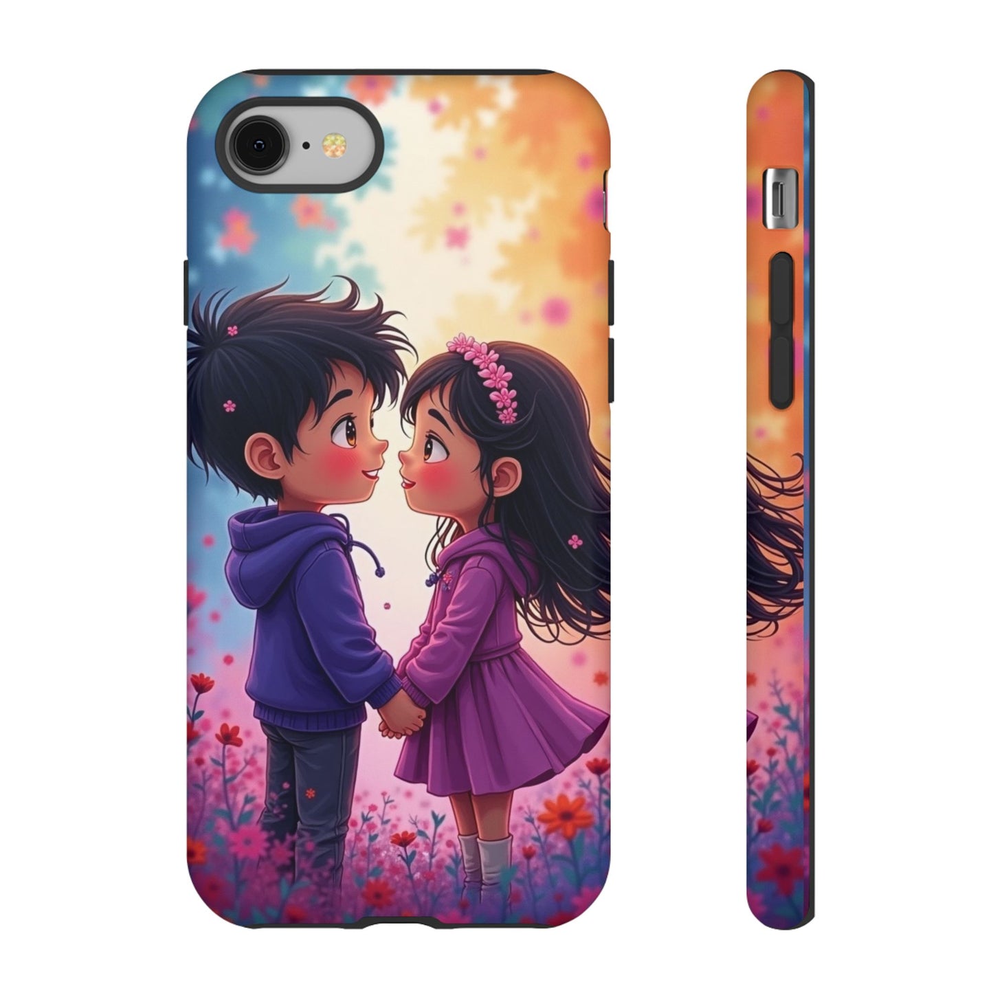 Cute Couple Phone Case - Tough Cases with Romantic Design for Kids and Teens