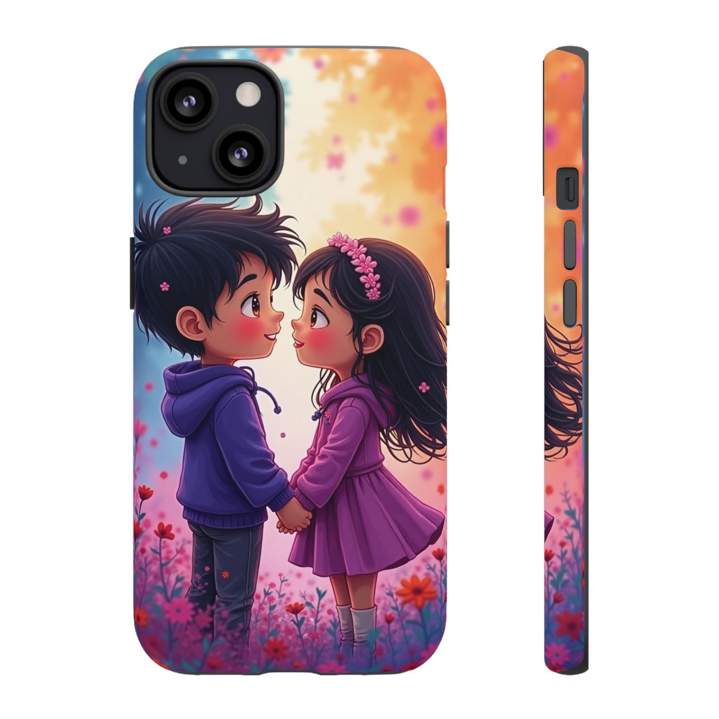Cute Couple Phone Case - Tough Cases with Romantic Design for Kids and Teens