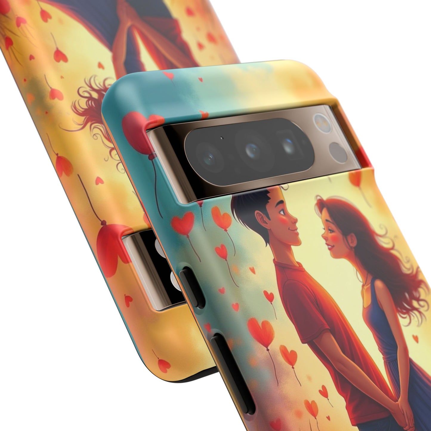 Romantic Phone Case with Heart Design for Couples