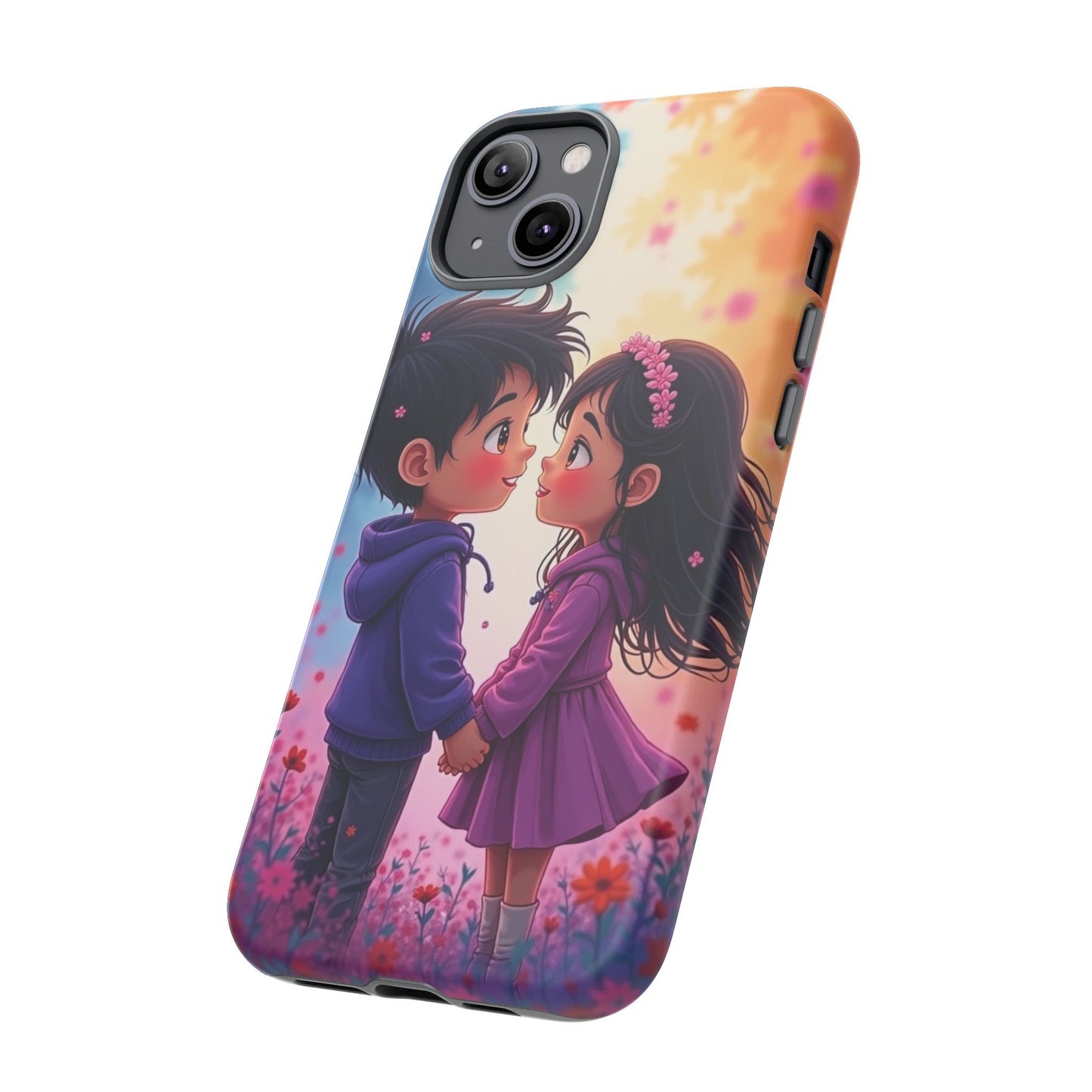 Cute Couple Phone Case - Tough Cases with Romantic Design for Kids and Teens