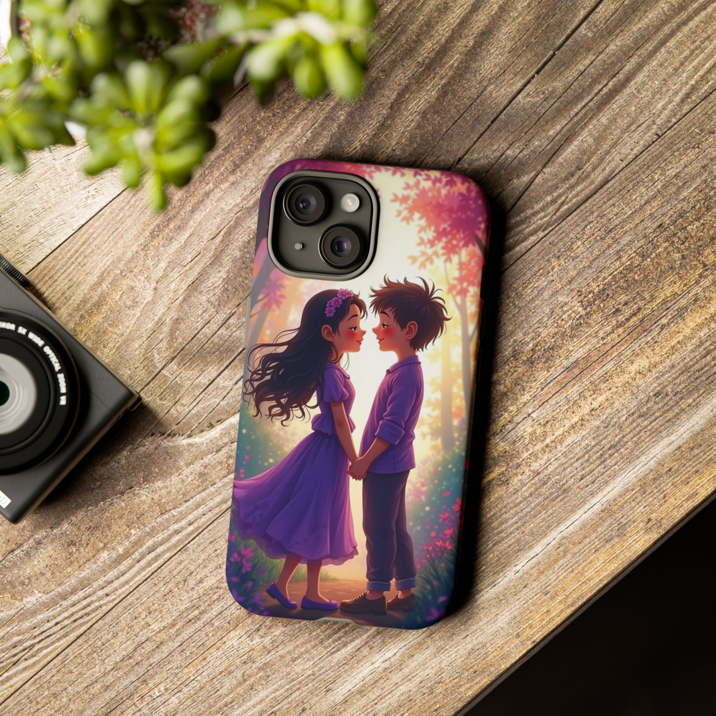 Romantic Phone Case - Cute Couple in Nature Design
