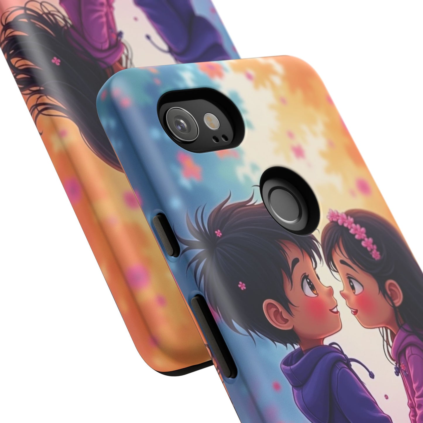Cute Couple Phone Case - Tough Cases with Romantic Design for Kids and Teens