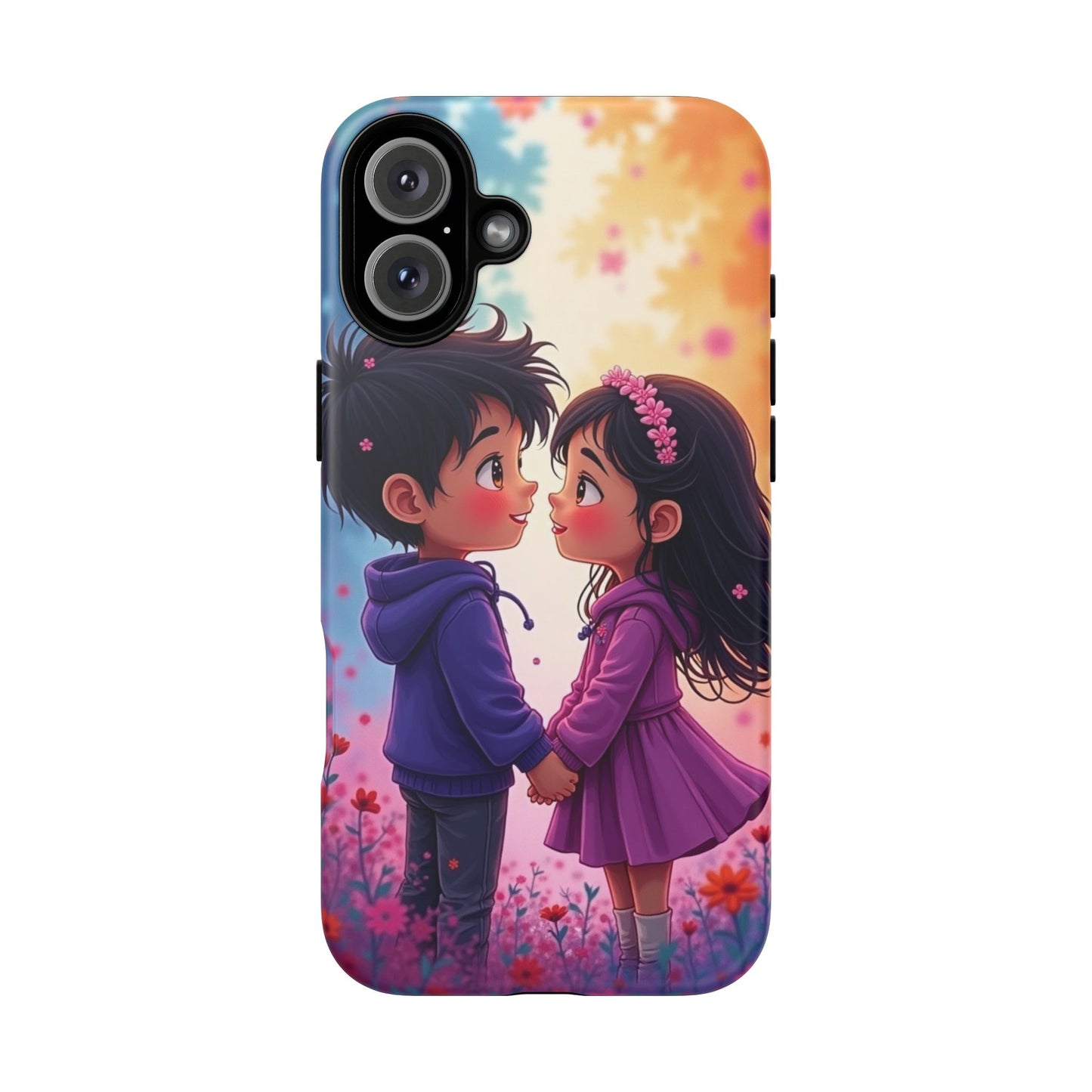 Cute Couple Phone Case - Tough Cases with Romantic Design for Kids and Teens