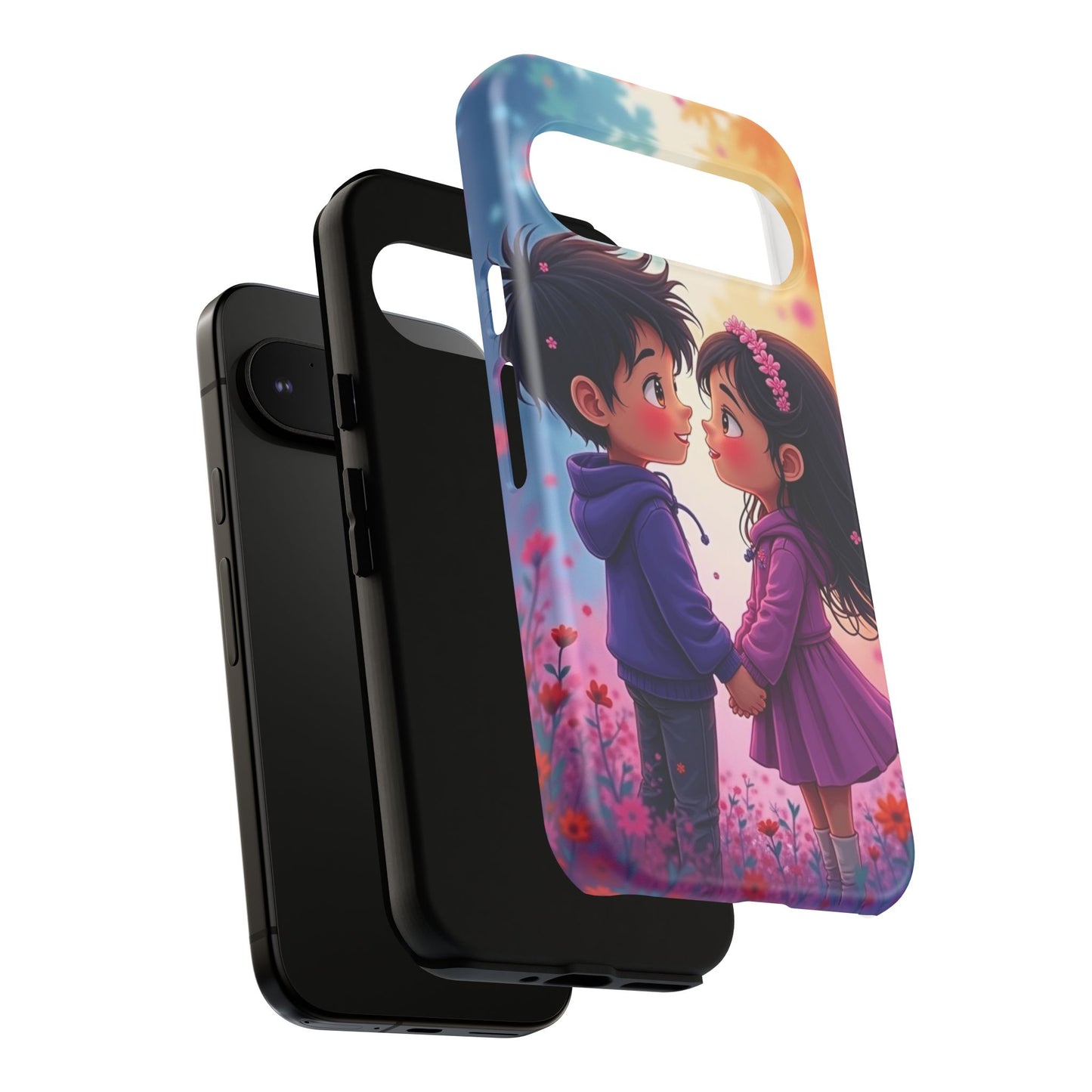 Cute Couple Phone Case - Tough Cases with Romantic Design for Kids and Teens
