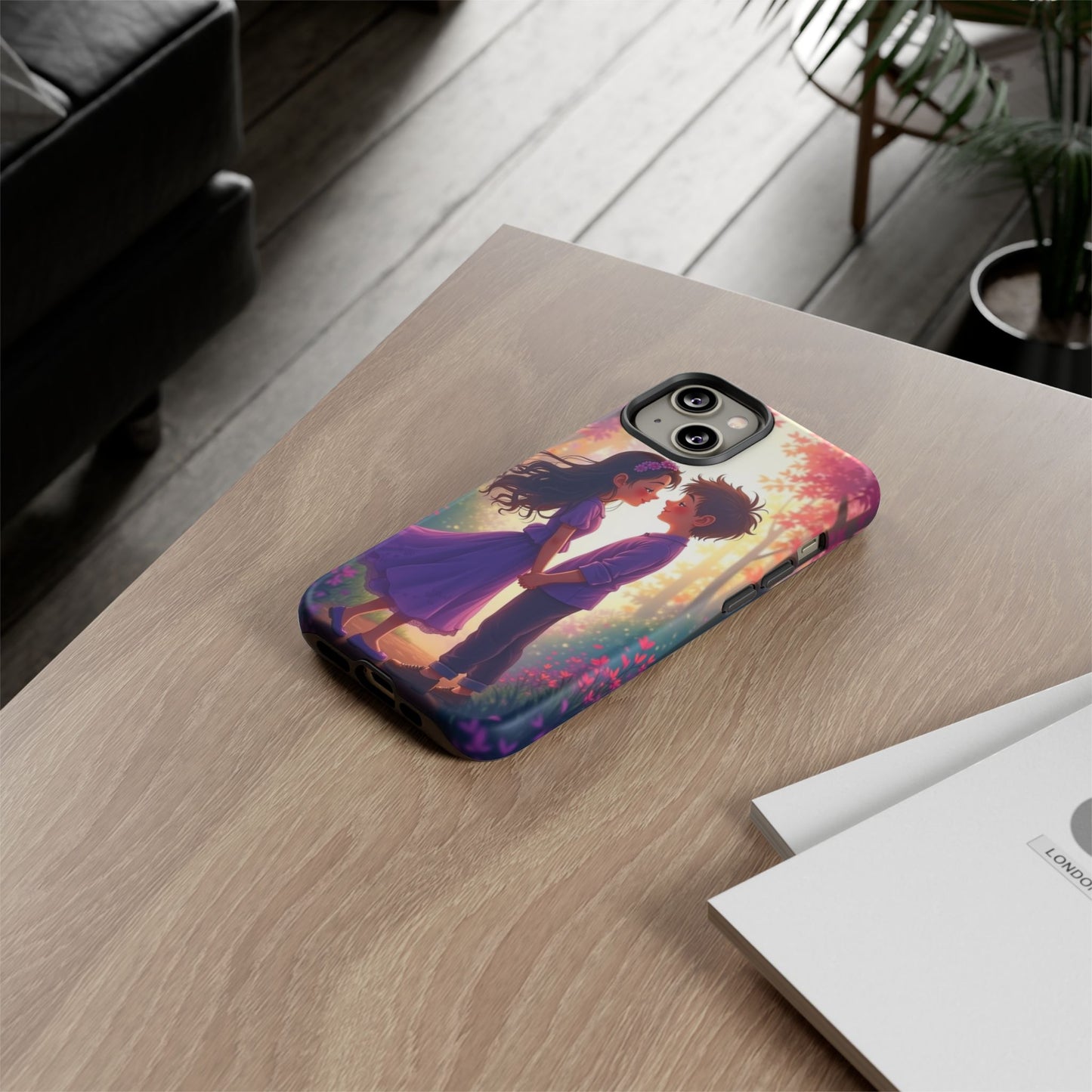 Romantic Phone Case - Cute Couple in Nature Design