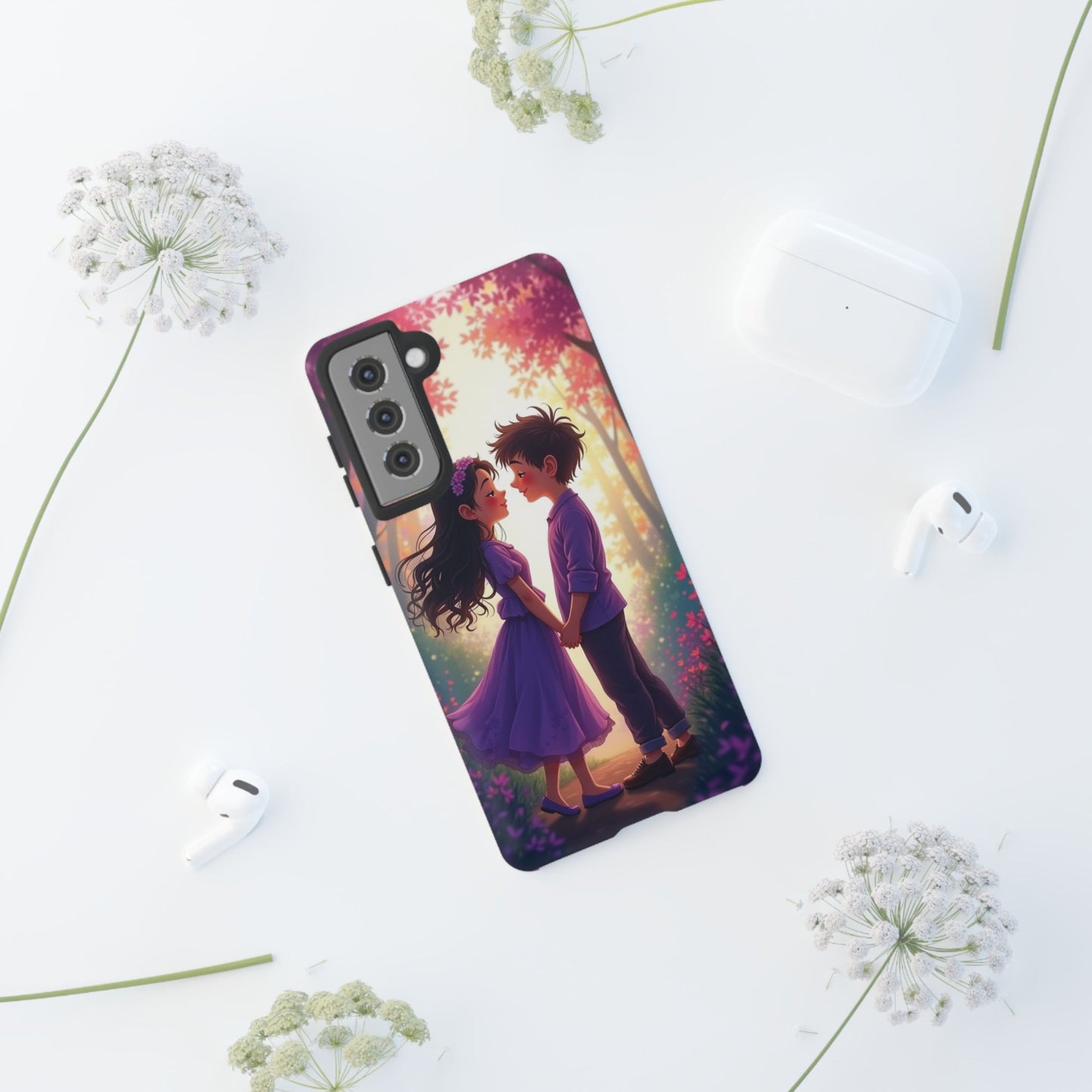 Romantic Phone Case - Cute Couple in Nature Design
