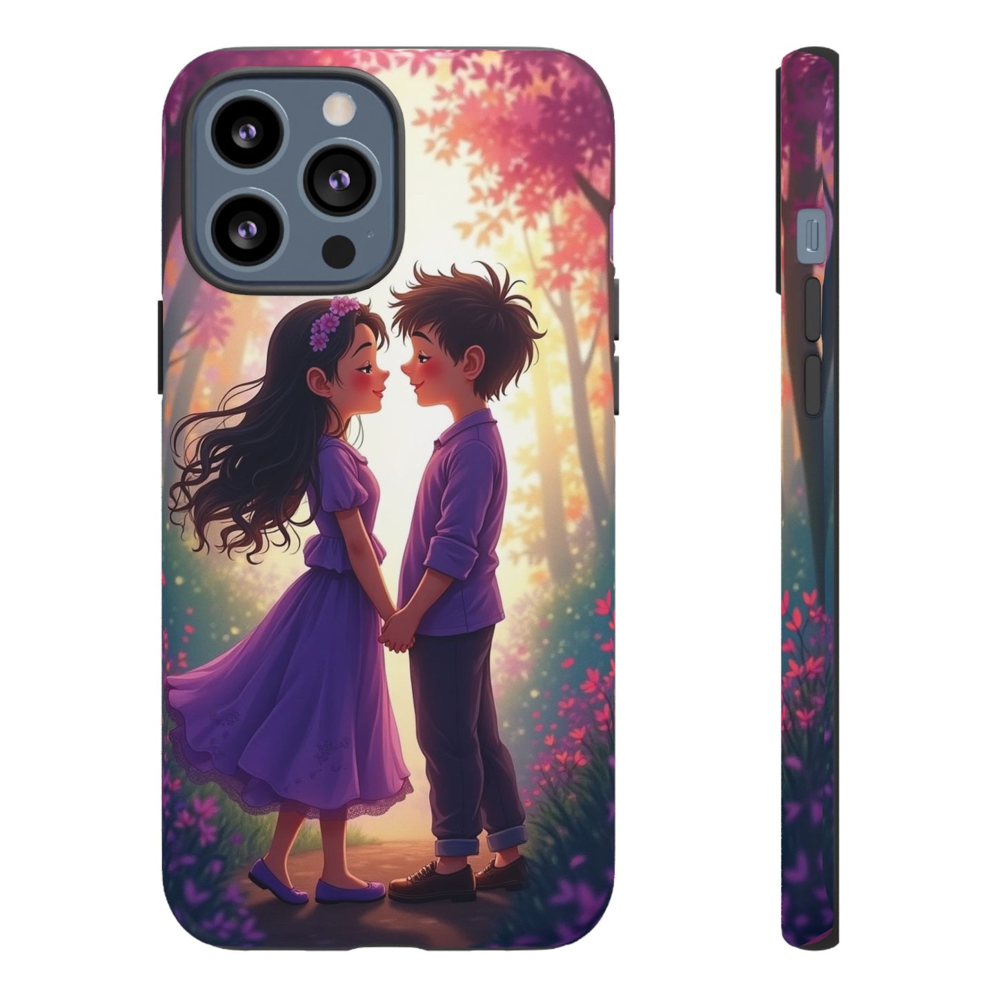 Romantic Phone Case - Cute Couple in Nature Design