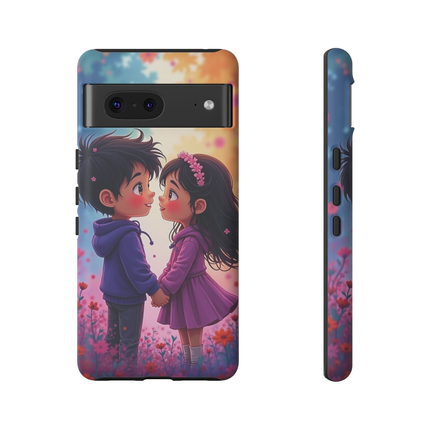 Cute Couple Phone Case - Tough Cases with Romantic Design for Kids and Teens