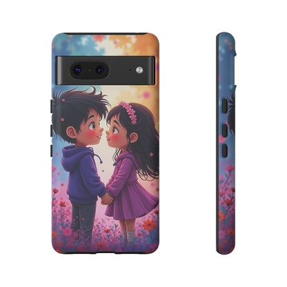 Cute Couple Phone Case - Tough Cases with Romantic Design for Kids and Teens
