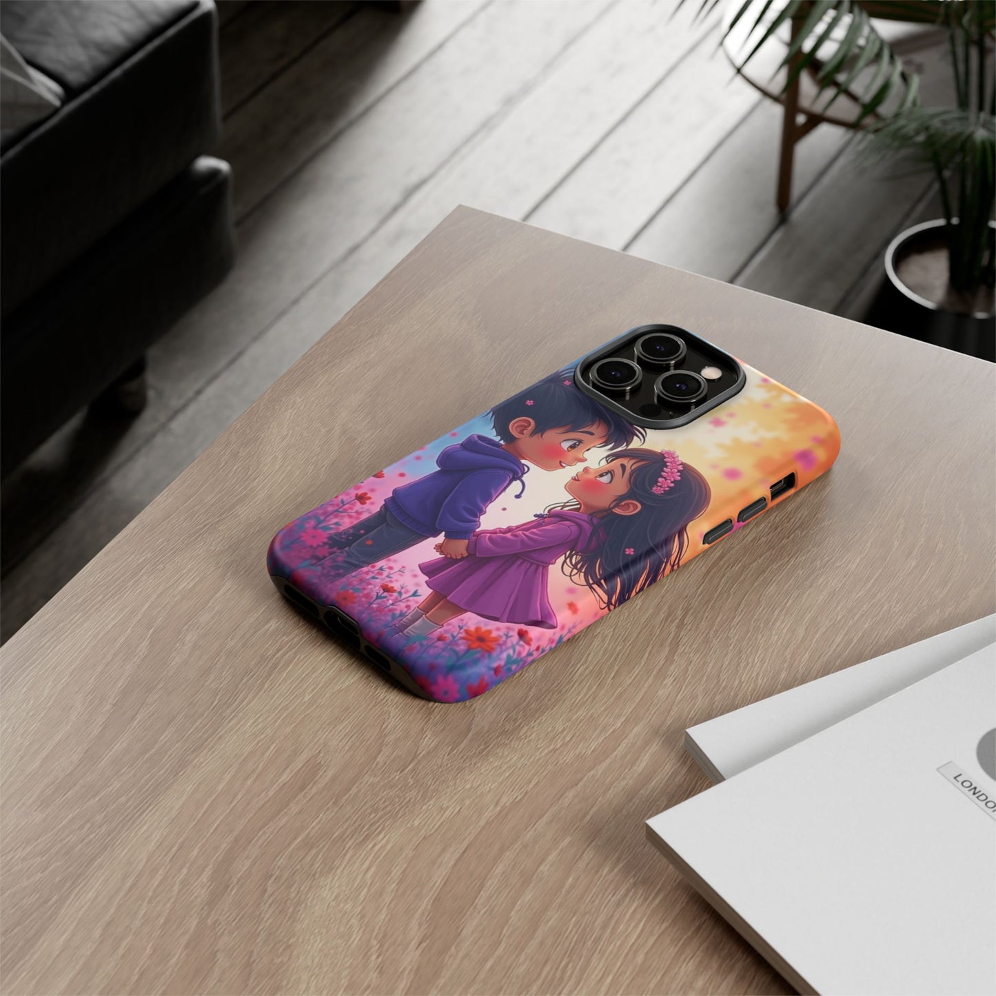 Cute Couple Phone Case - Tough Cases with Romantic Design for Kids and Teens