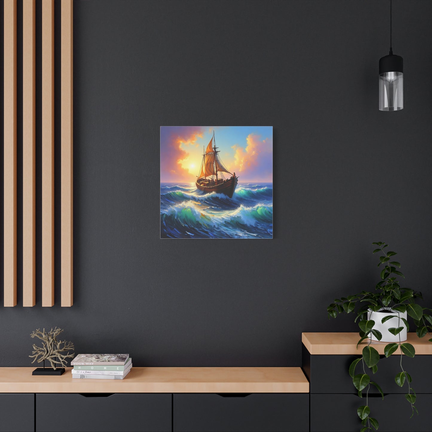 Nautical Canvas Wall Art, Seascape Decor, Sailing Ship Print, Ocean Home Decor, Coastal Living, Maritime Artwork, Gift for Sailors
