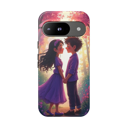 Romantic Phone Case - Cute Couple in Nature Design